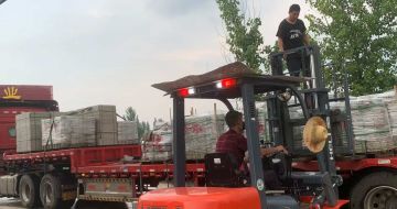 广元 黄金麻冰裂纹，地铺石装车