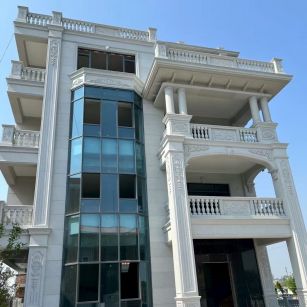 广元 白麻花岗岩别墅外墙干挂效果展示