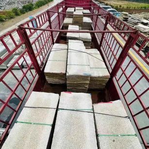 广元 黄金麻花岗岩荔枝面，光面毛板装车完成