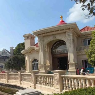 广元 黄金麻花岗岩欧式别墅