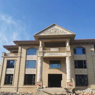 广元 黄金麻花岗岩别墅外墙干挂