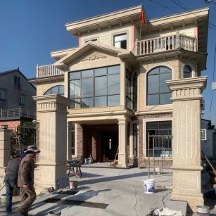 广元 黄金麻花岗岩荔枝面别墅外墙干挂私家专属