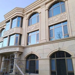 广元 黄金麻花岗岩别墅外墙干挂