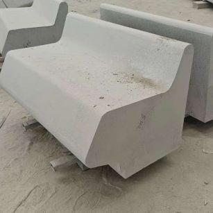 广元 芝麻白花岗岩异形坐凳，石凳