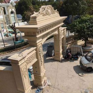 广元 黄金麻荔枝面花岗岩别墅门楼