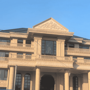 广元黄金麻别墅外墙干挂石材效果示例