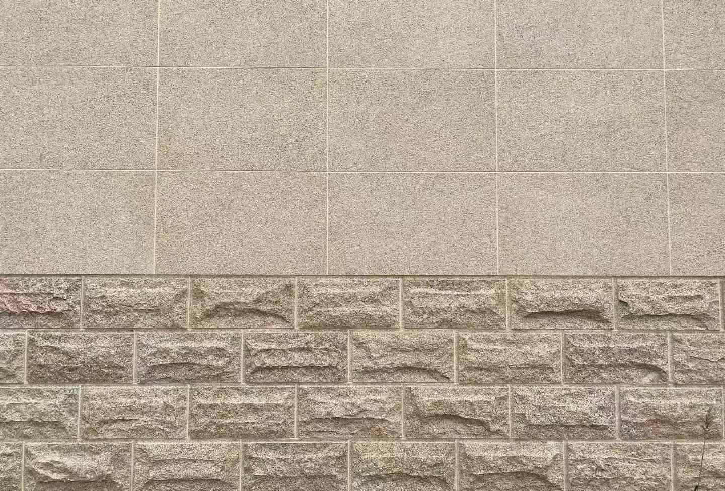 广元 黄金麻自然面蘑菇石配荔枝面干挂