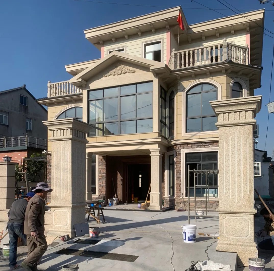 广元 黄金麻花岗岩荔枝面别墅外墙干挂私家专属