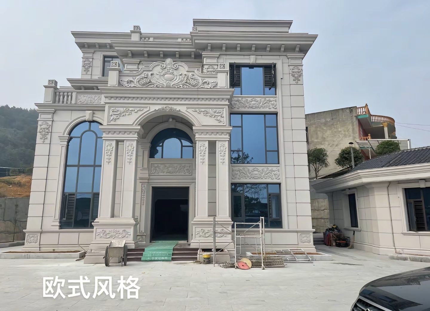 广元 白麻花岗岩别墅外墙干挂