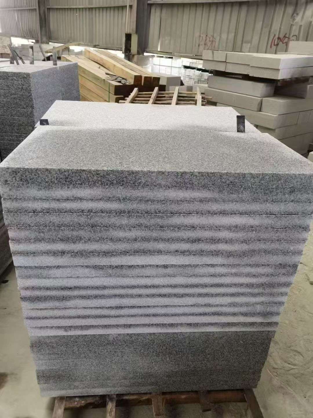 广元 芝麻白5公分火烧地铺成品，900*400，规格可定制